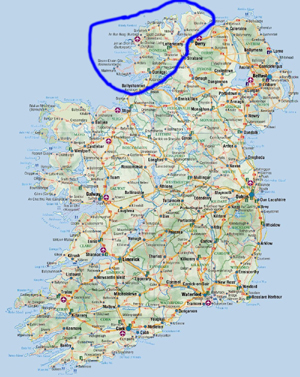 Map of Ireland