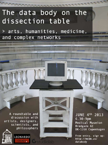 The Data Body on the Dissection Table. Arts, Humanities, Medicine and Complex Network
